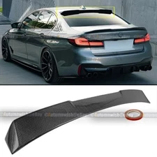 For 17-23 BMW 5-Series G30 F90 Sedan DTO Style Carbon Look Roof Spoiler Wing