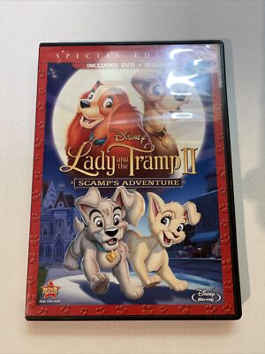 LADY AND THE TRAMP II SCAMP'S ADVENTURE BLURAY BLU RAY + DVD COMBO