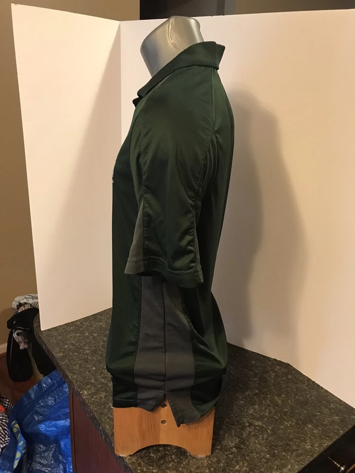 Michigan State University Spartans Polo Golf Shirt Men's Small Green Polyester - Image 3 of 4