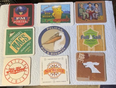 15 Vintage Beer Coasters  Organ / Northwestern Brands