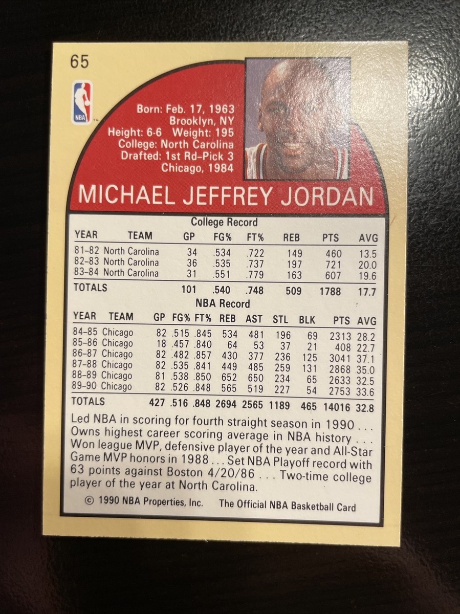 MICHAEL JORDAN 1990-91 NBA Hoops #65 Error | eBay