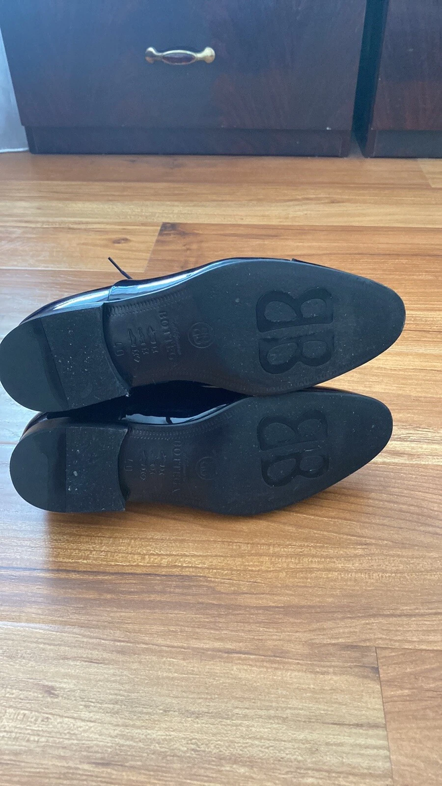 BOTTEGA VENETA Scarpe eleganti Bottega da uomo in vernice nera sposo 7 5 US euro 40.