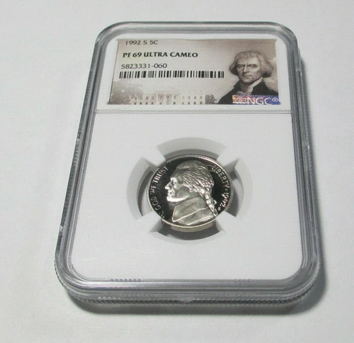 1992-S 5C NGC PF69 Ultra Cameo Jefferson Portrait Certified NGC #5823331-060
