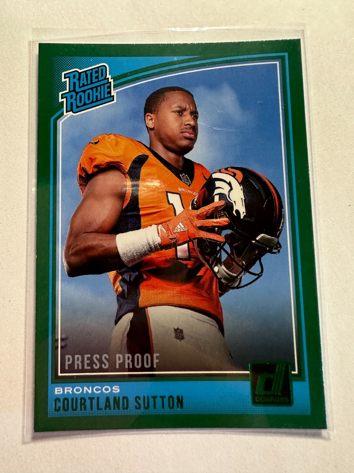 K21,063 - 2018 Donruss Press Proof Green #312 Courtland Sutton RR