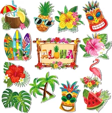 13 Pcs Summer Beach Car Door Magnets Pineapple Palm Tree Flamingo Tropical New