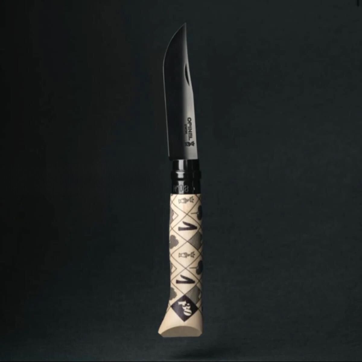 Opinel 130th Anniversary Black Blade Knife (Opinel #8) limited