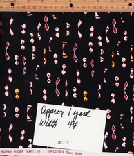 Scary Eyes Michael Miller Halloween Cotton Fabric Sewing 1  yd x 44" OOP Rare!