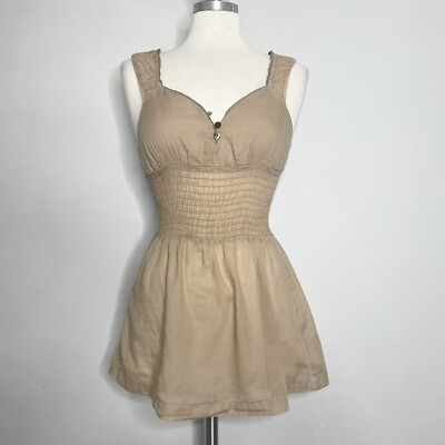 FREE PEOPLE Cotton Smocked Empire Waist Tank Top Size 8 | eBay FREE PEOPLE Cotton Smocked Empire Waist Tank Top Size 8 | eBay