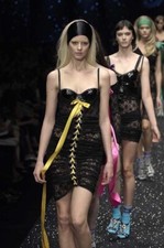NWT RARE D&G by Dolce & Gabbana Runway Black Lace Corset Dress 40 4 6 XS S