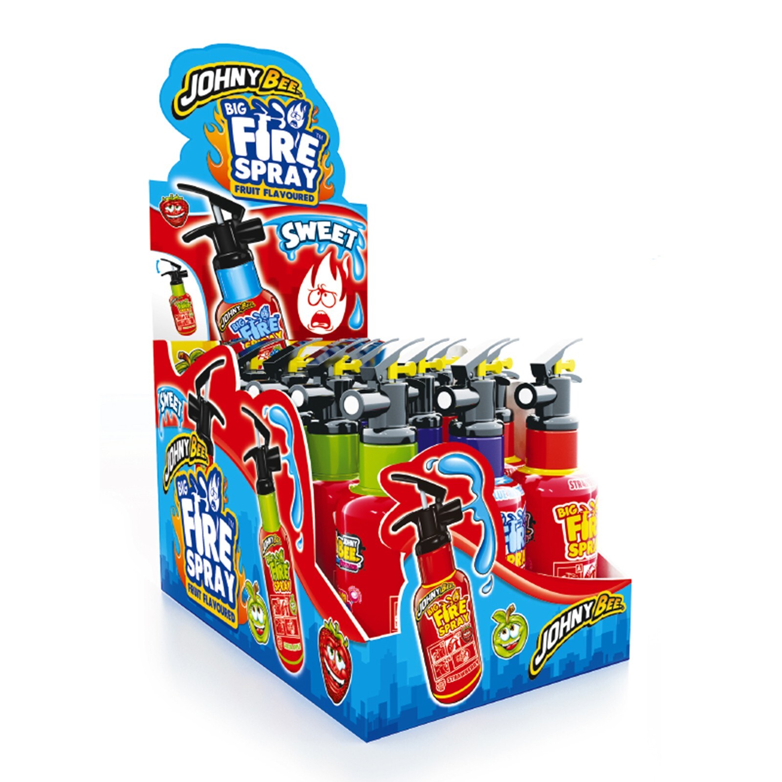 Big Fire Spray Caramelle Liquide Gusto Frutta Espositore da 15 Unità da 70 ml