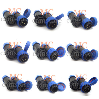 SP21 InLine Cable Coupler Pair IP68 Waterproof Connector2 3 4 5 6 7 8 9 10 12pin