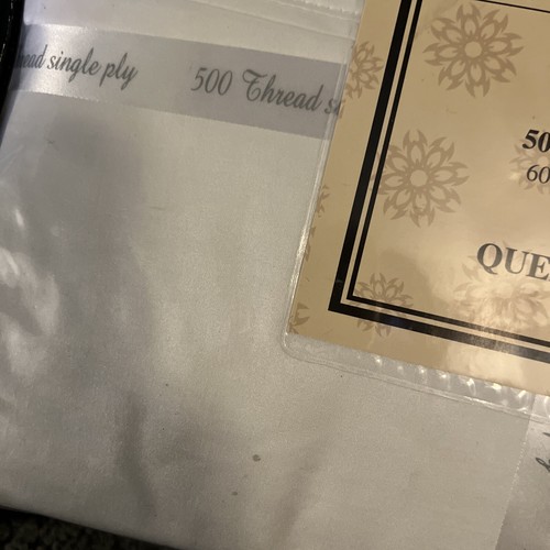 IMPERIAL COLLECTION 500 THREAD COUNT QUEEN SHEET SET COLOR WHITE - 第 3/3 張圖片