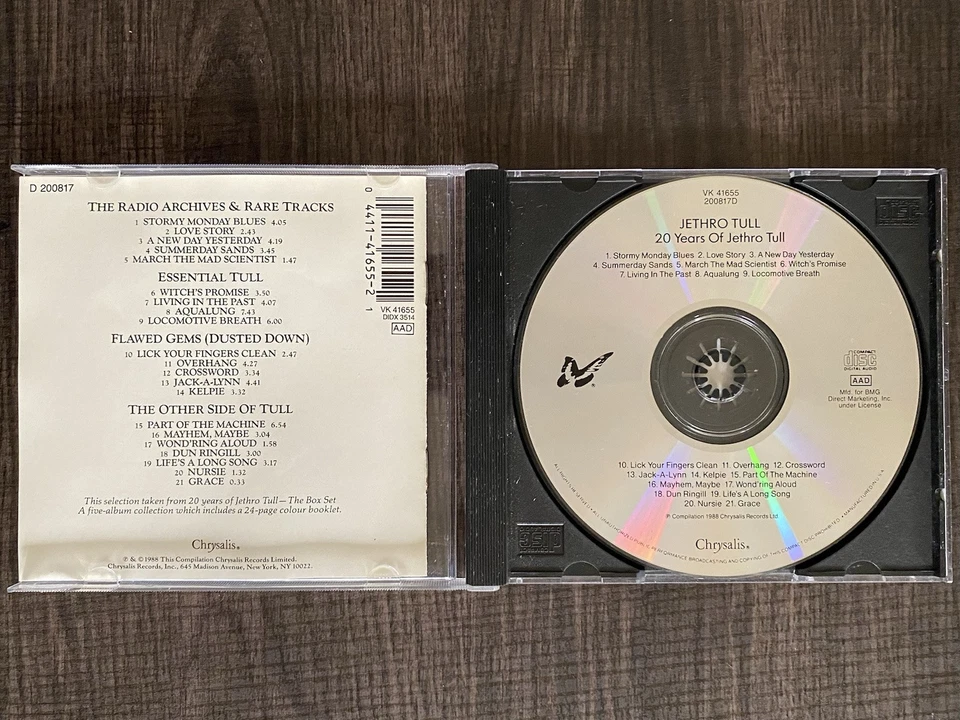 Jethro Tull : 20 Years of Jethro Tull CD - Classic Rock Blues Rock *G+ - Image 2 of 4