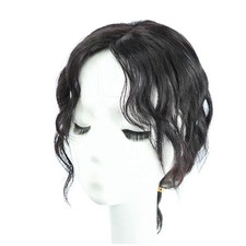 Us Women Seamless Mono Remy Human Hair Clip in Topper Hairpiece Natural Curly