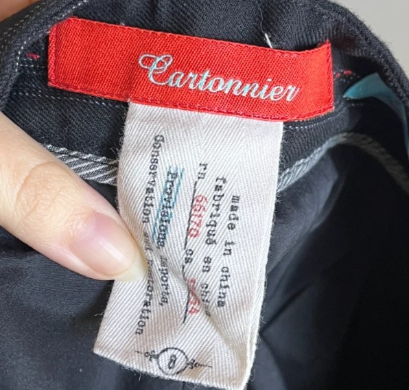 Cartonnier Anthropologie Pinstripe Lou Wool Trousers in Black Size US 8 - Image 4 of 4