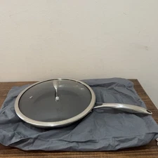 Hexclad Hybrid Frying Pan with Lid, 12" - Used