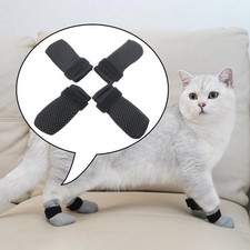 4pcs Adjustable Cat Boots Anti Scratch Soft Mesh Shoes for Kitten Paw Protection