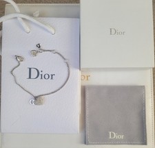 Christian Dior vintage crystal heart bracelet with original gift box and bag