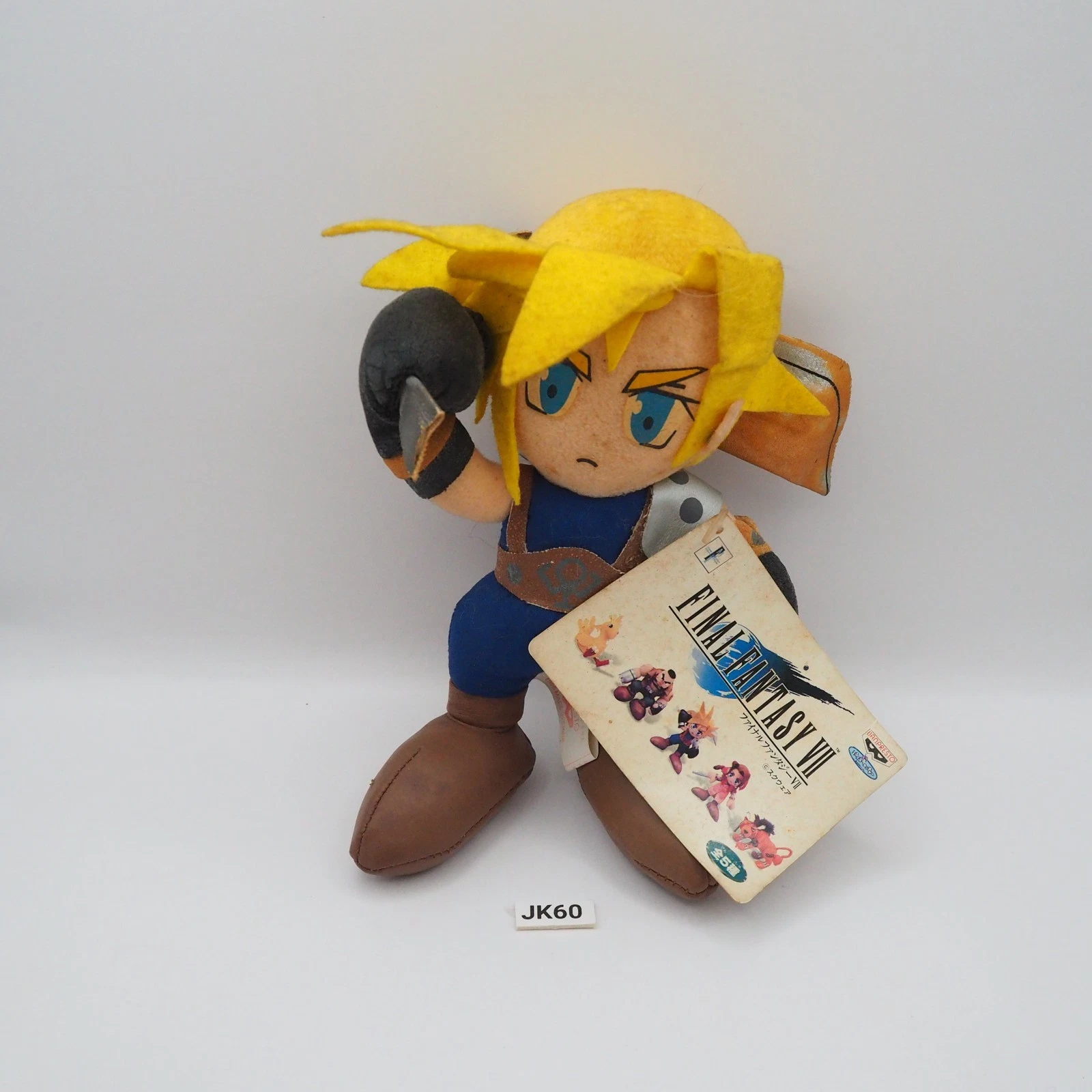 JK60 JUNK Final Fantasy VII  Cloud Strife Banpresto 1997 Plush 7" Toy Doll Japan image 1