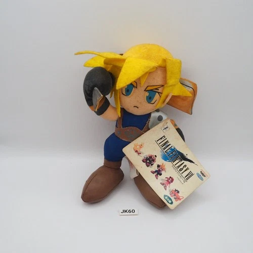 JK60 JUNK Final Fantasy VII  Cloud Strife Banpresto 1997 Plush 7" Toy Doll Japan - product listing photo