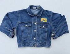 Vintage 1999 Disney Winnie the Pooh Kids Denim Embroidered Jacket Girls Small