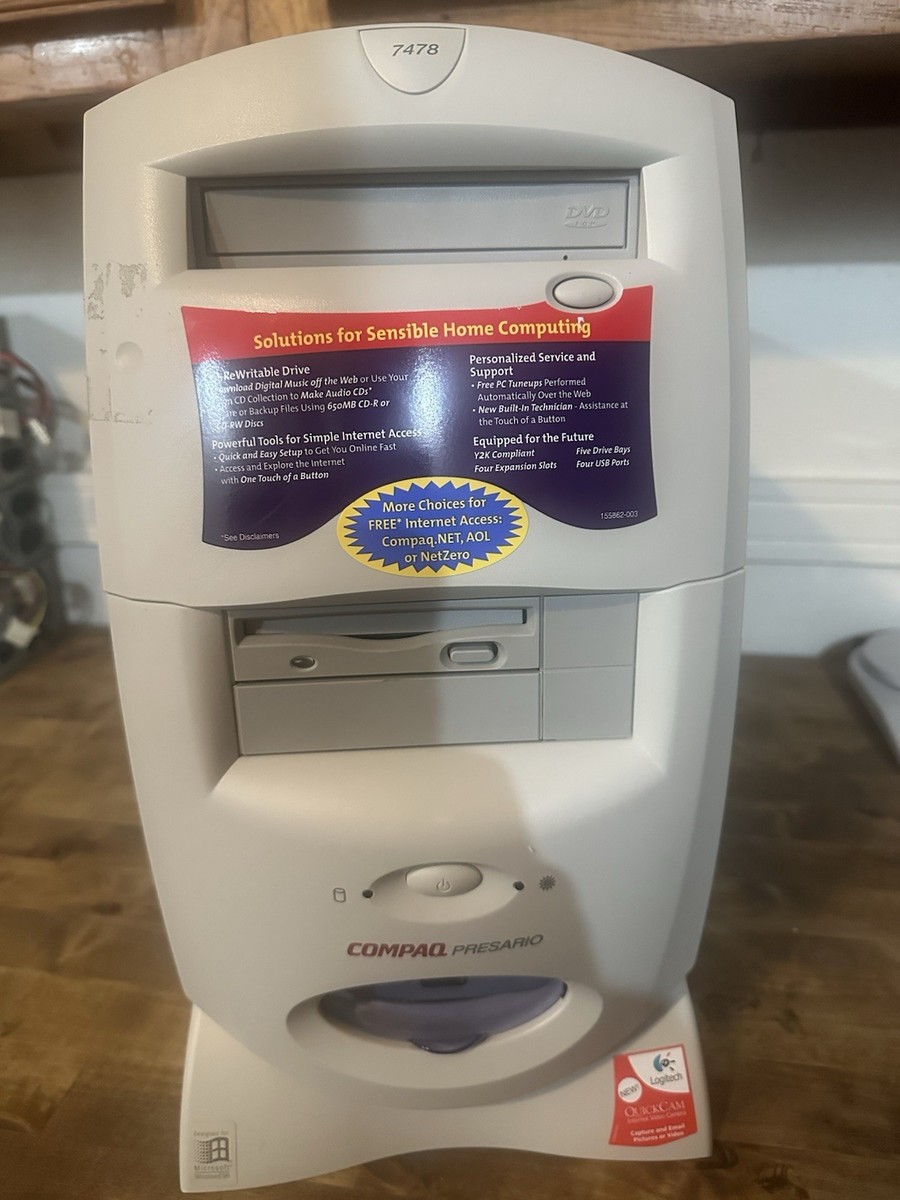 Vintage Compaq Presario 7478 With Windows 98 Read Description | eBay