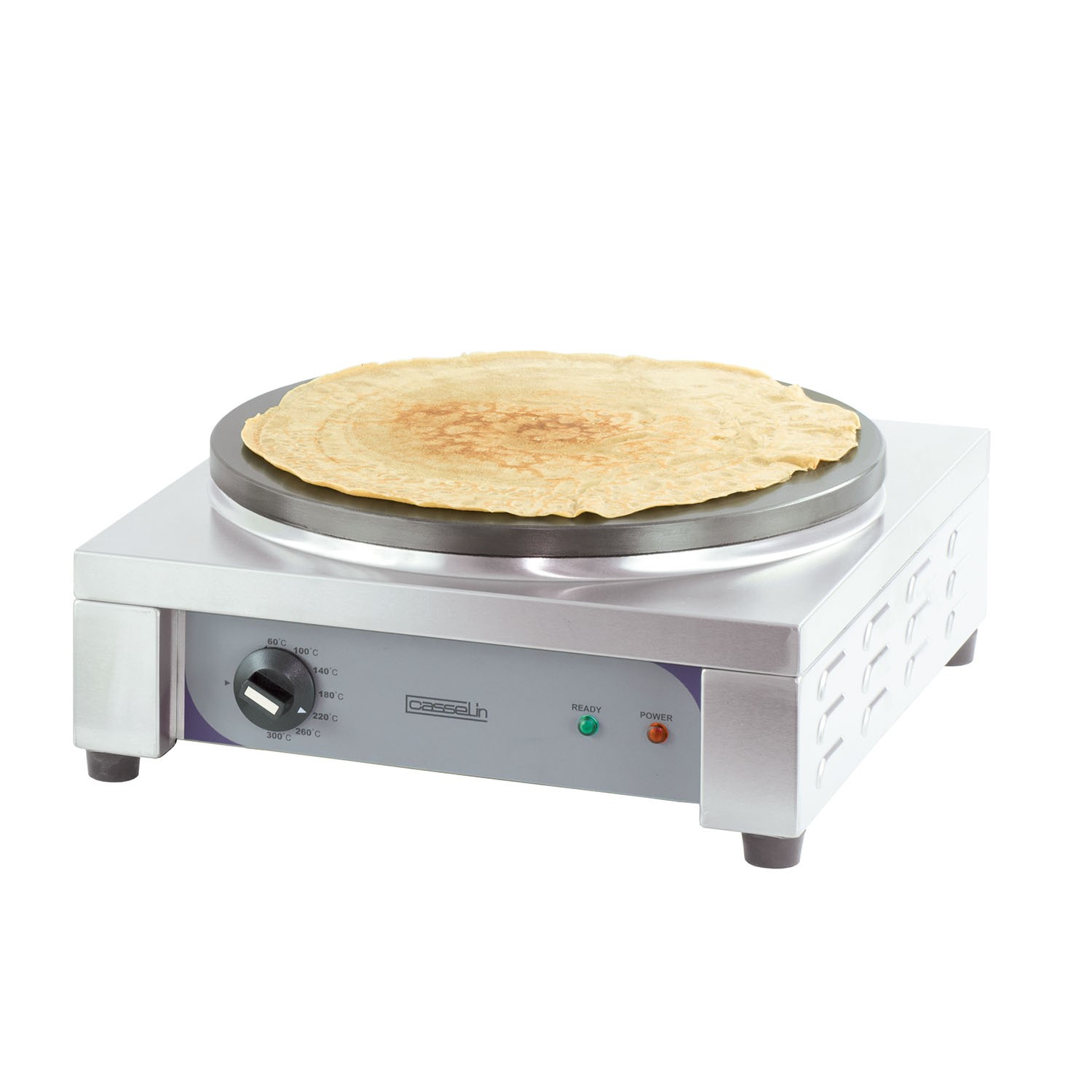 Crêpière fonte Casselin CCC40E châssis inox durable et finition haut de gamme