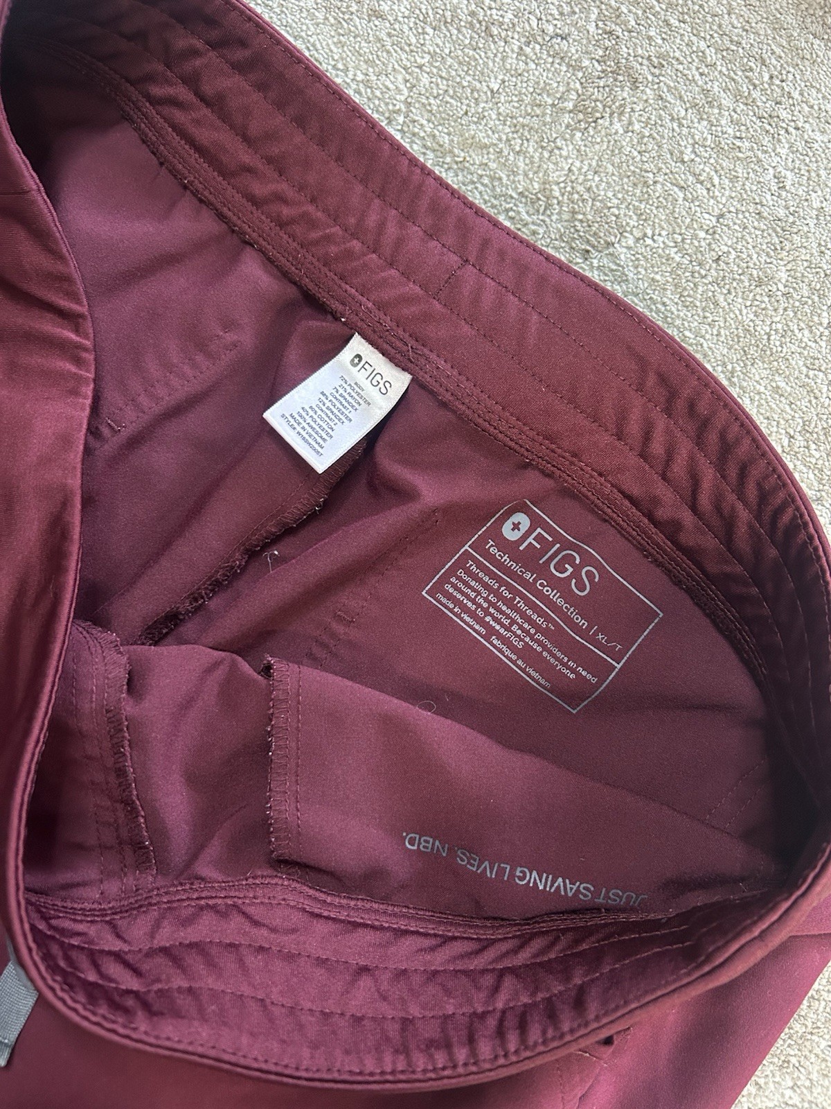 Figs Technical Collection Basic Scrub Pants Burga… - image 8