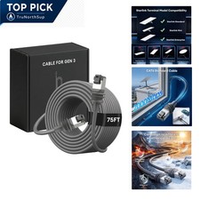 Starlink Ethernet Cable 75ft Mini Gen 3 4X V3 V4 V5 Weatherproof Copper Core
