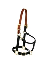 Weaver Breakaway Original Adjustable Chin & Throat Snap Halter 1" - Black/Brown