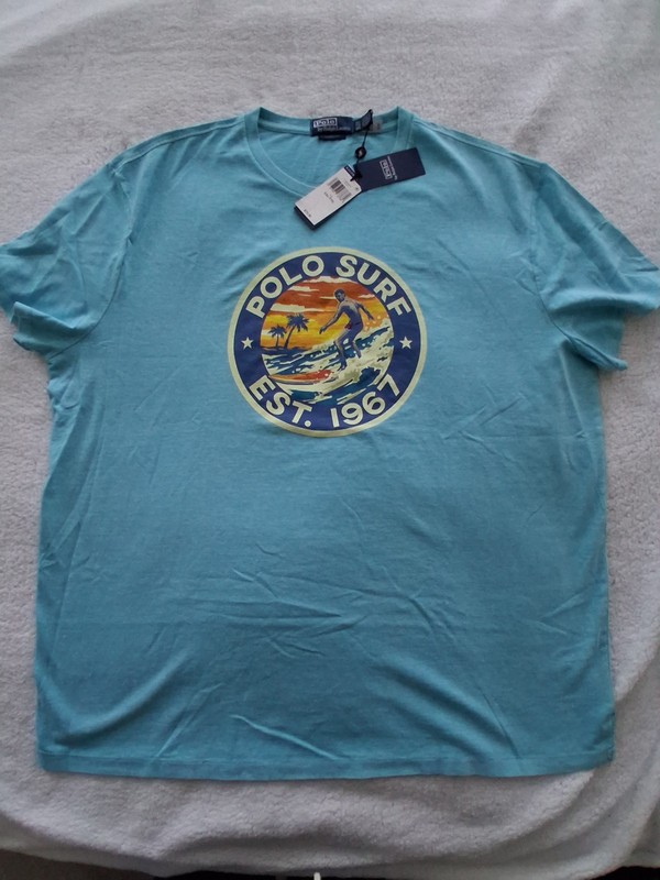 New Mens 2XL Polo Ralph Lauren Surf 1967 Beach T-shirt NWT 