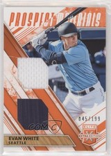 2019 Elite Extra Edition Dual Prospect Materials Orange 45/199 Evan White rj1