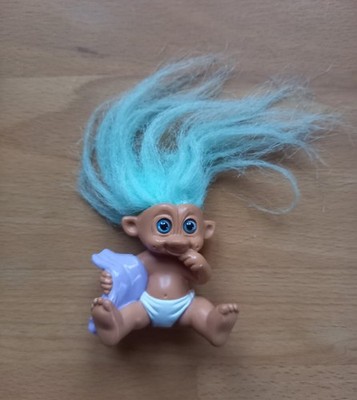 Original Vintage TNT Baby Troll `92, sitzend + Decke, selten, sehr guter Zustand