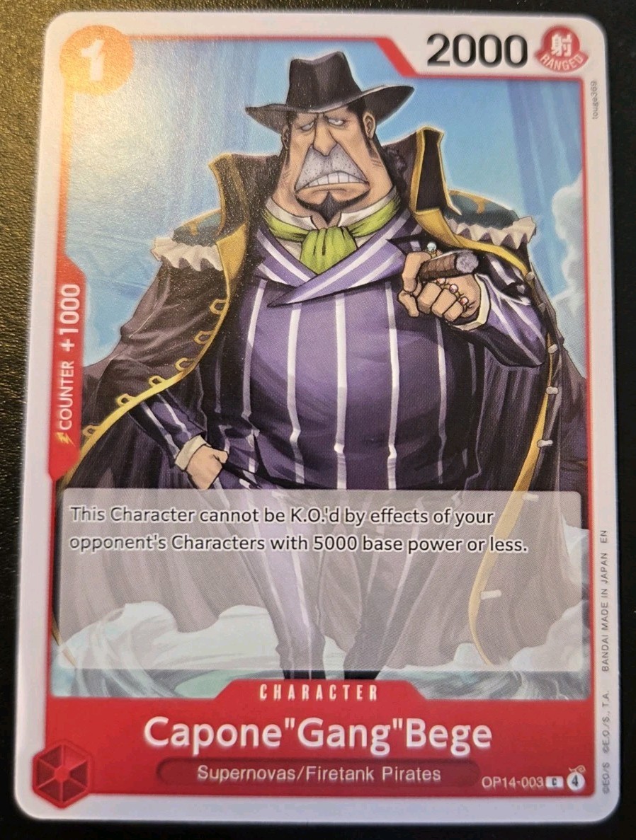 Capone"Gang"Bege OP14-003 Common The Azure Sea's Seven One Piece Card Game