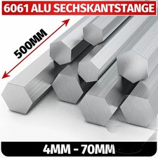 6061 Aluminium Sechskant Stange SW 4mm - 70mm 6kant Alu Stab Al Metall 500mm
