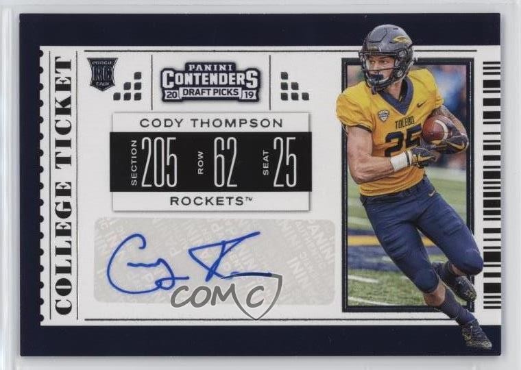 2019 Panini Contenders Draft Picks College Ticket Cody Thompson #290 Auto 1u6