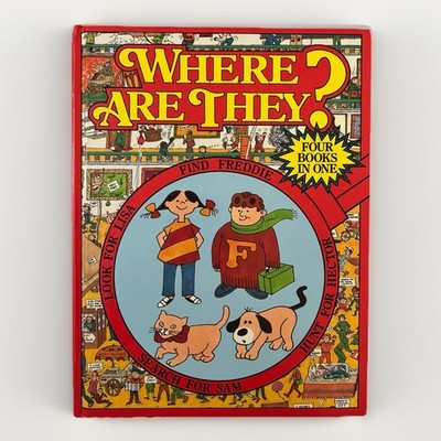 1992 Kidsbooks Inc ️  Where Are They  4 Books in 1 Hardcover Book