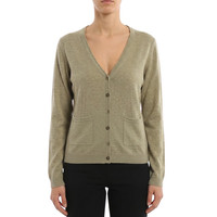 Damen Cardigan Rodier Merino-Wolle Beige Zum KnöPfen M