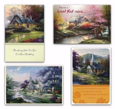 Thomas Kinkade Painter Of Light - All Occasion - 4 Design Assortment With Scr...
