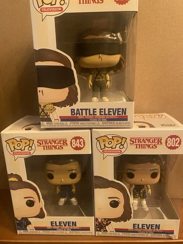 Funko Stranger Things Eleven Lot Of 3 Figures (826, 843, & 802) Fast Ship