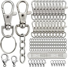 672PCS DIY Keychain Making Kit, Metal Hooks Rings Chains Craft Kit