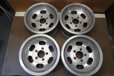 American Dragmaster 6 Slot 4-34 Wheels 14x6 Vintage Aluminum 60s Mag Rims Set 4