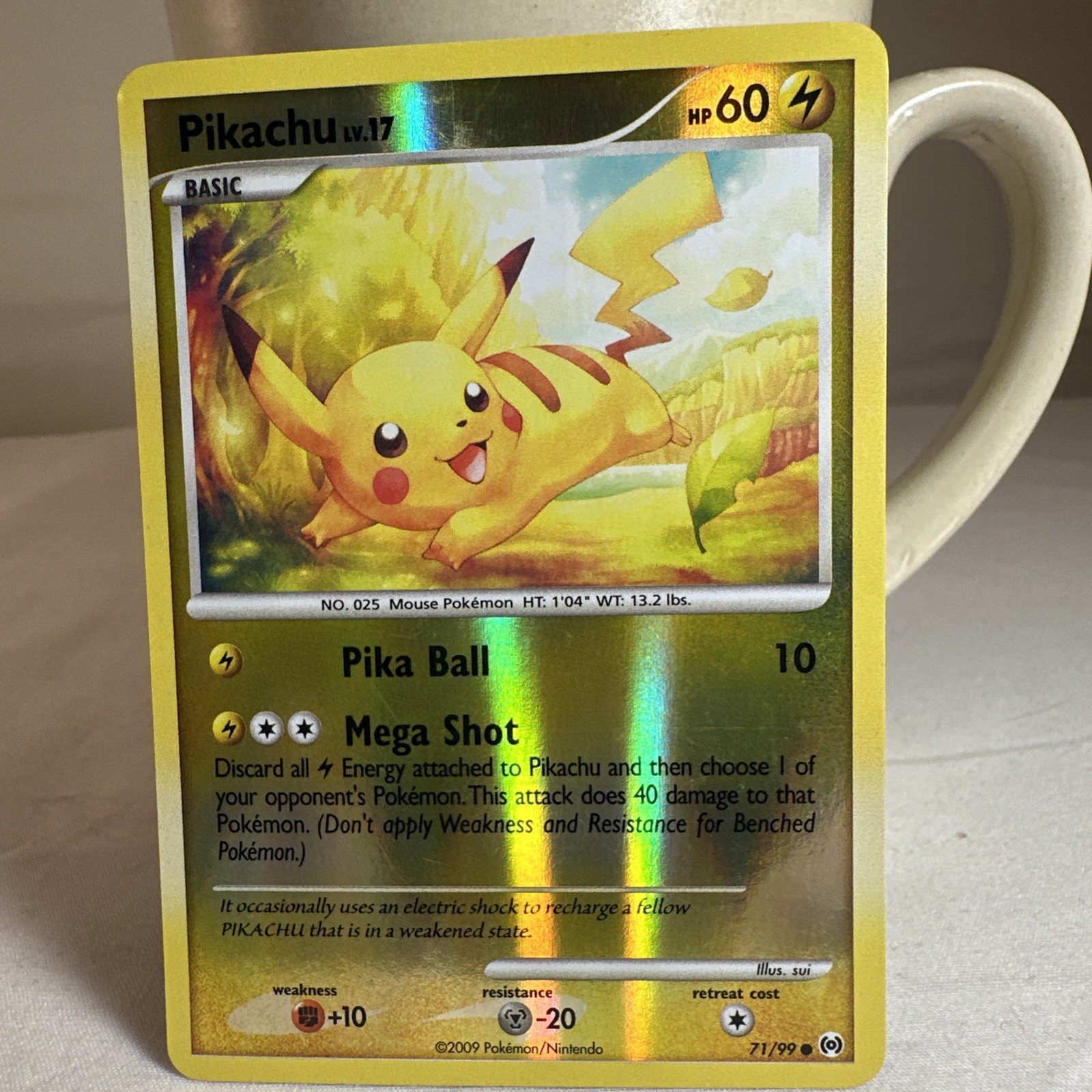 Pokemon Pikachu Card 71/99 Platinum Arceus Reverse Holo LP