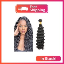 26 Inch Deep Wave Bundles Human Hair 1B Natural Black Deep Curly Bundle Human H