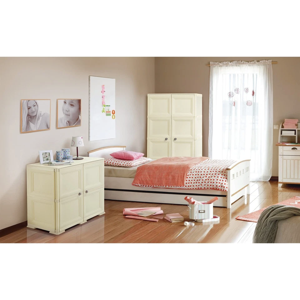 Omnimodus Armario de Almacenamiento de Plástico con Puertas; Armario Ligero con 1 Ella... Foto 4 de 4