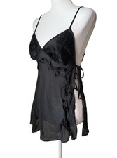 Victoria  s Secret Silk Embroidered Slip Dress Small 2001 Y2K Vintage