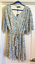 Celkuser Plus Size Womens Floral Boho Dress Size 24 Layered Hem NEW with Tags