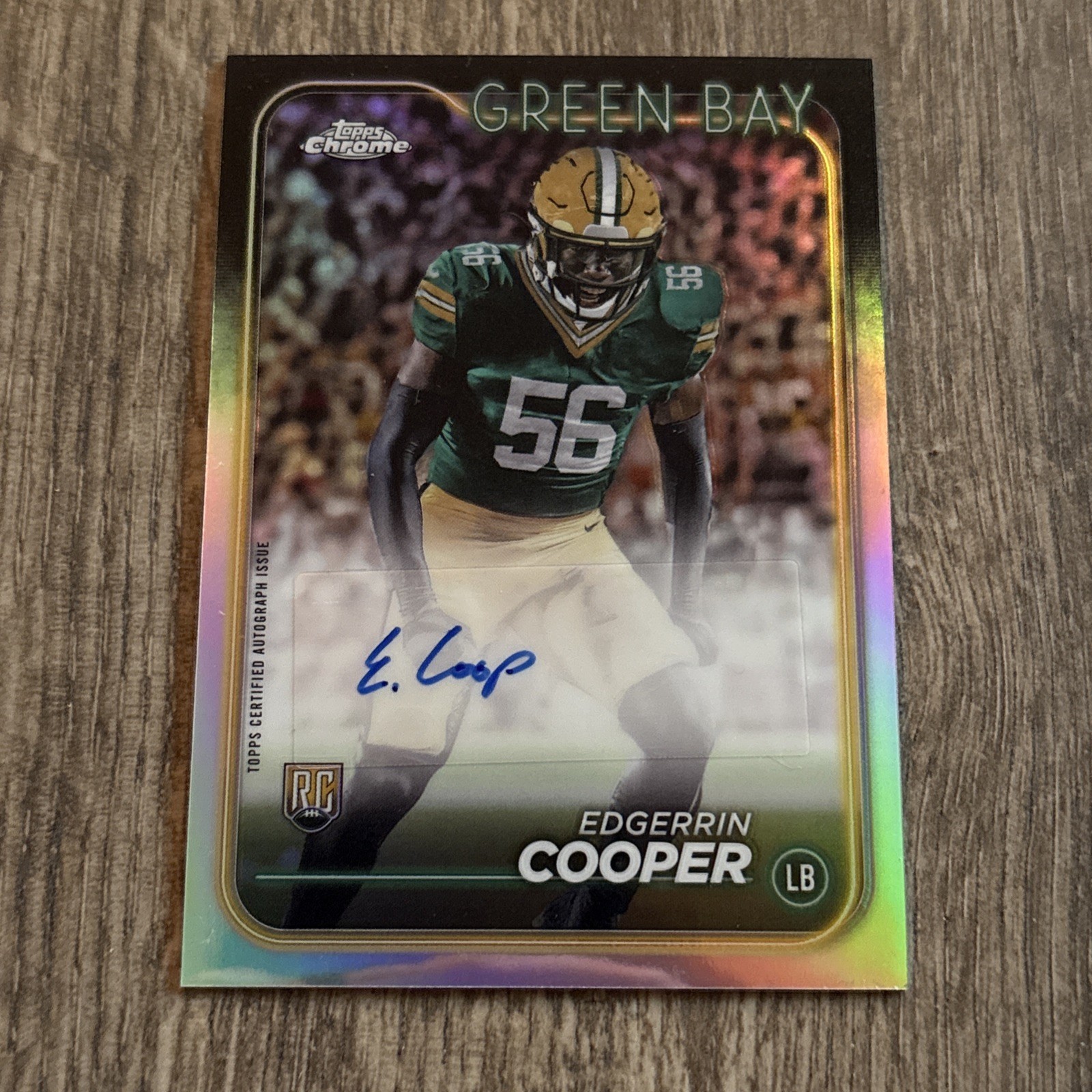 Edgerrin Cooper Topps Chrome Rookie Autographs Variations #RAECO Green Refractor