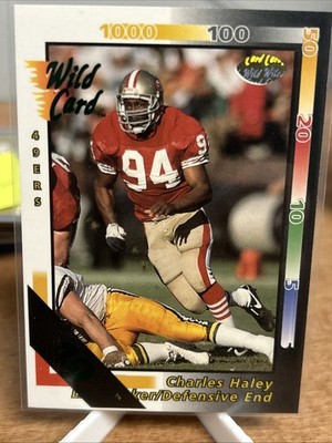 1992 Wild Card - Charles Haley #97 10 Stripe - 49ers