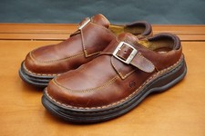 Born Mule Shoes Womens Size 8.5 Brown Leather Clog Buckle Slip On Comfort